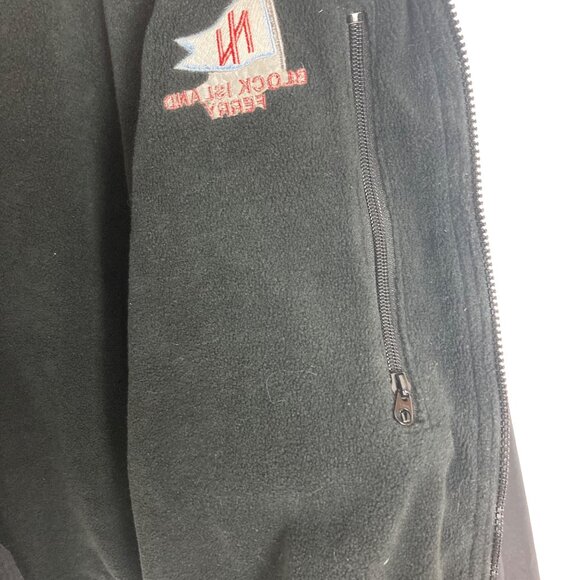 Vintage Columbia Block Island Ferry Jacket Mens XXL Black Fleece Lined Nautical - Picture 5 of 12
